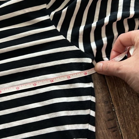 H&M Basic Black and White L/S Striped Dress Medium - Picture 6 of 8